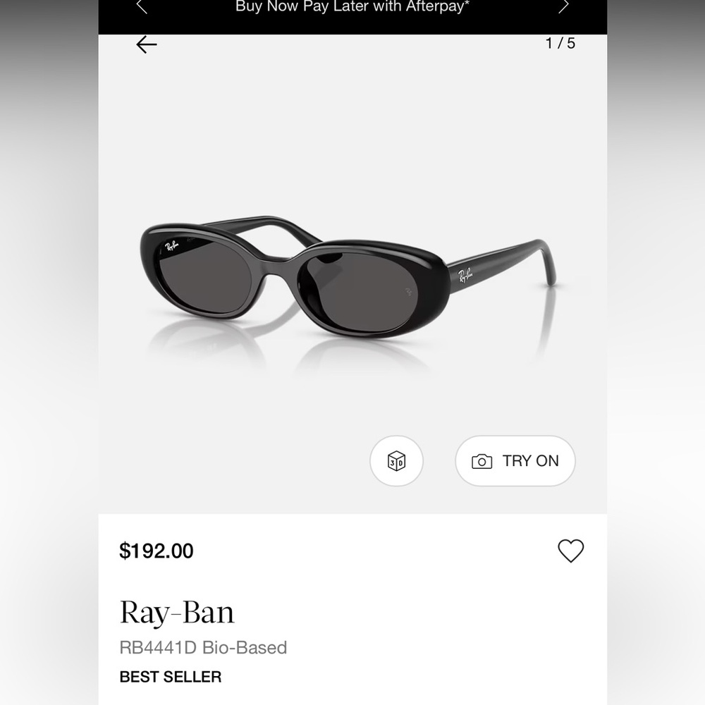 Ray-Ban Black Oval Sunglasses